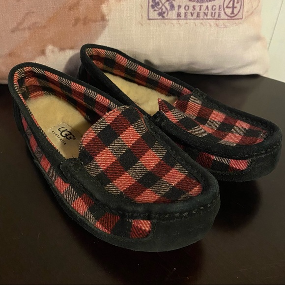 UGG Other - UGG Red/Plaid Kid’s Slippers